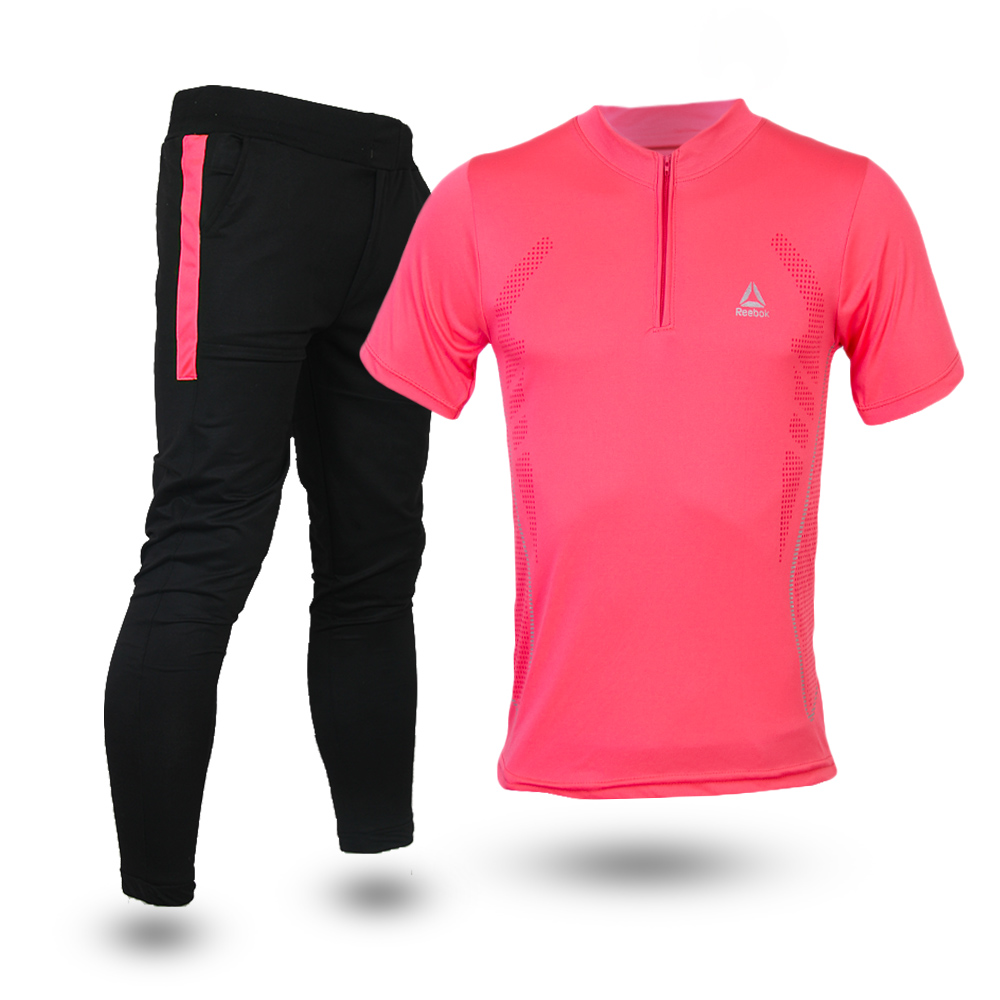 ست تیشرت و شلوارreebokصورتی